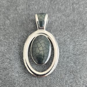 Lia Sophia Silver and Green Pendant